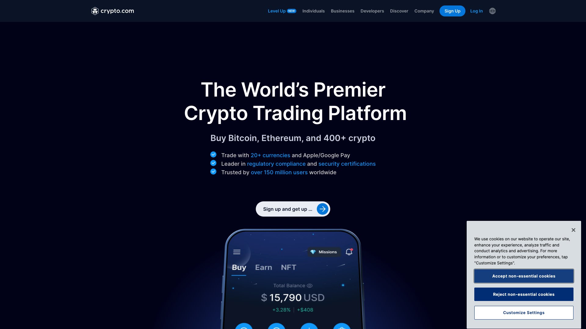 Скриншот Crypto.com