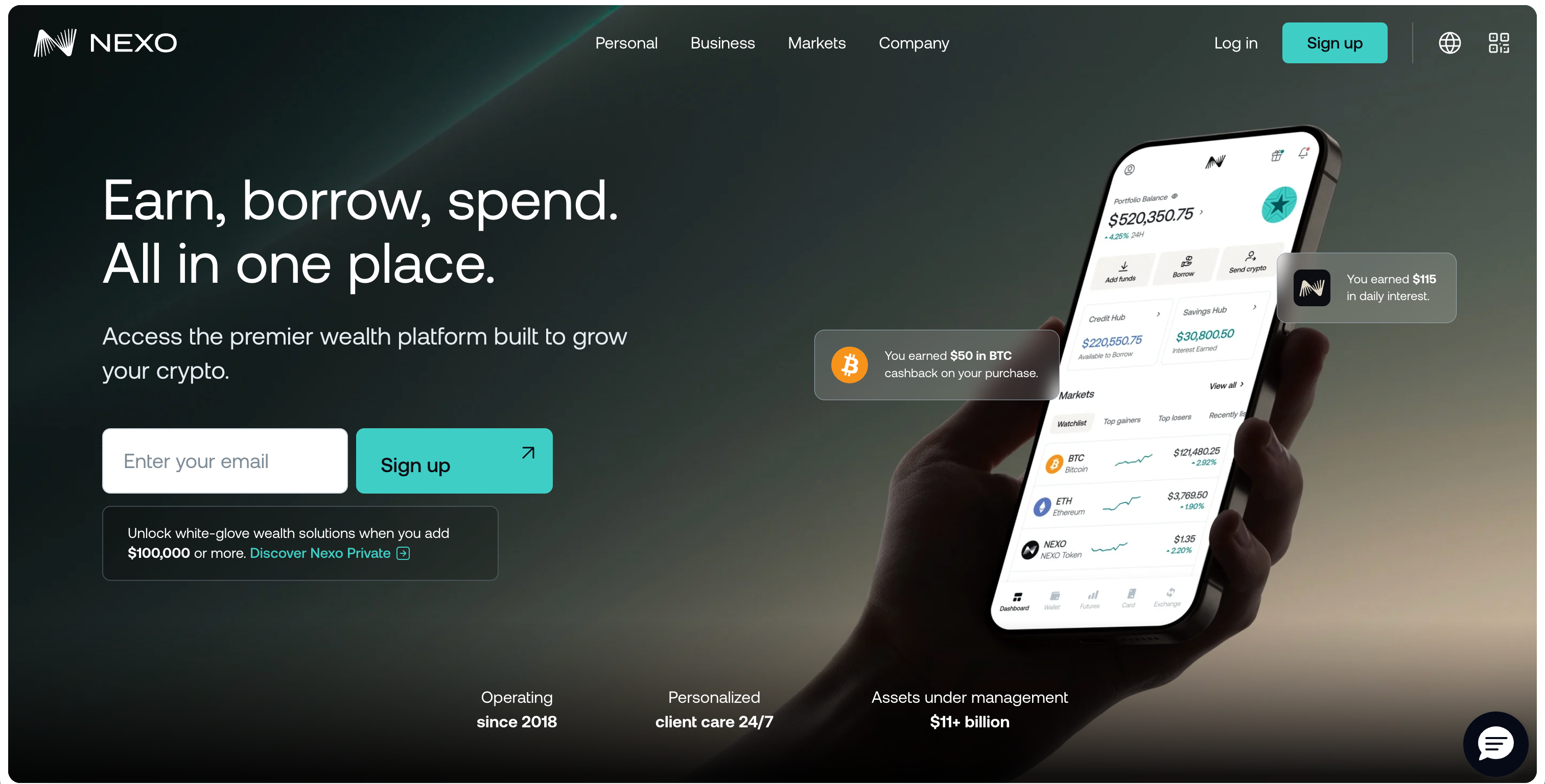 Скриншот Nexo